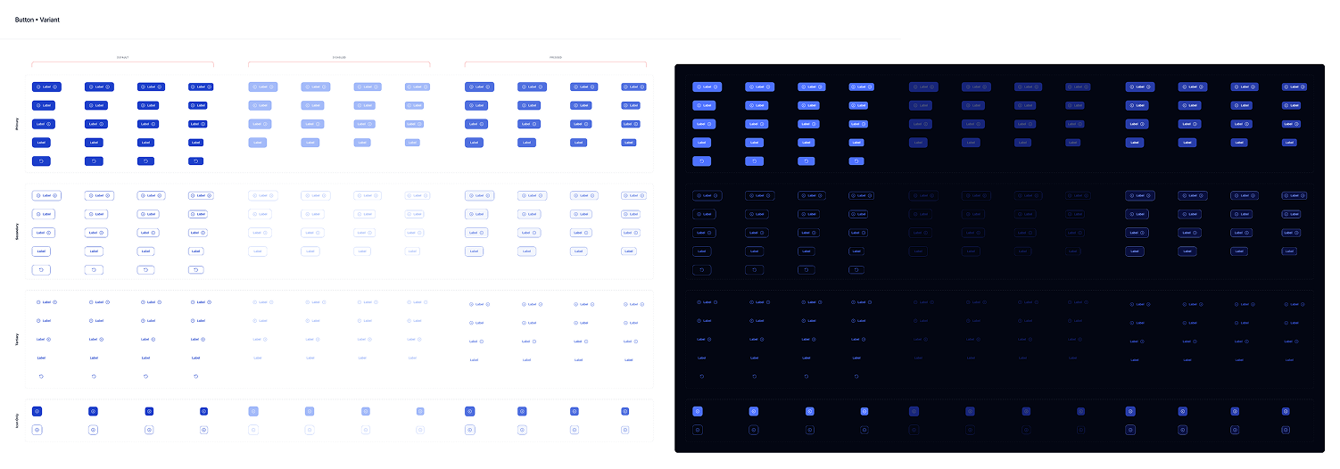 Button variants — secondary and ghost states